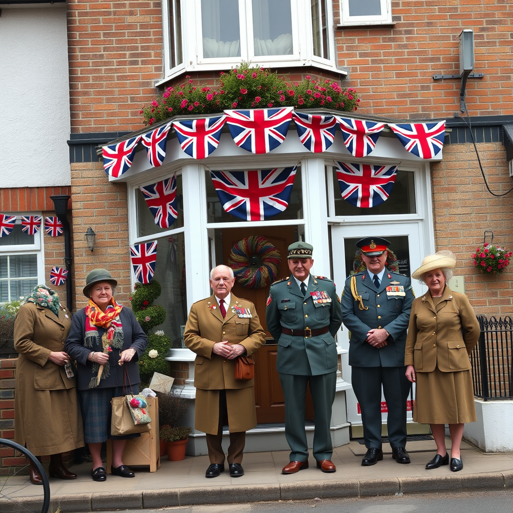 Care Home Veterans Celebrate VE Day with British Army